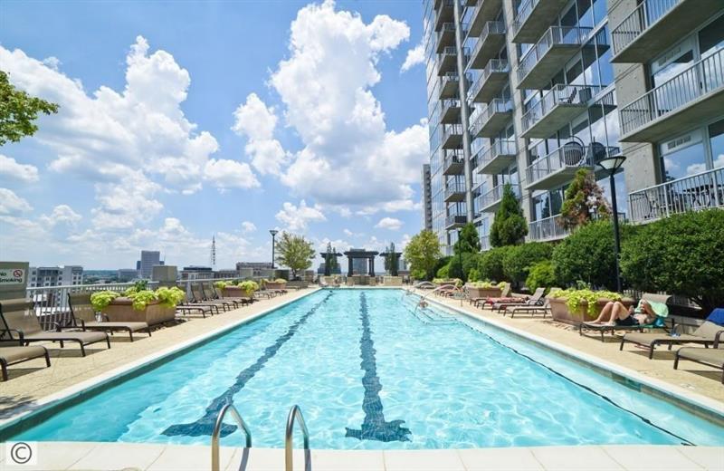Rooftop pool deck
